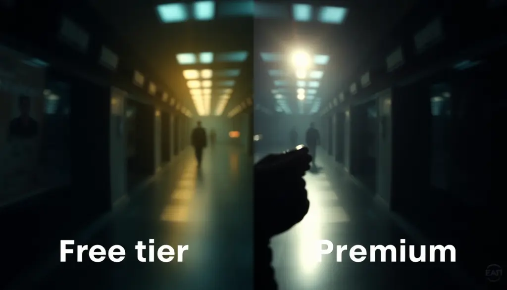 Futuristic AI video trends visualization